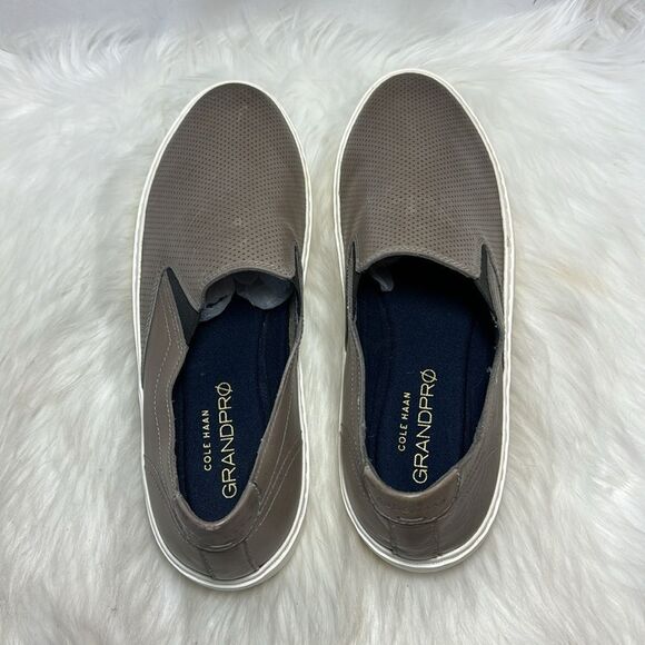 Cole‎ Haan Grandpro Ironstone Grey Slip On Deck Sneakers Sz 11